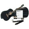 Silvertone SD3000 Black Acoustic Guitar Package with Tuner, Gig Bag, Guitar Strap, Strings, Picks and Chord Chart