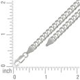 thumbnail image 2 of 925 Sterling Silver Solid Super Flat Comfort Curb Chain Silver 5.2mm Necklace 18 Inch Chain Necklace for Women and Men, 2 of 2