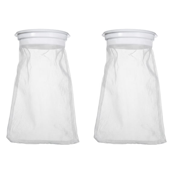Filter Sock 2 Pcs White, Fine Mesh Aquarium Bag for Fish Tank Cleaning and Debris Canister