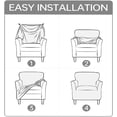 thumbnail image 7 of Stretch Armchair Slipcover Anti-Slip Furniture Protector Velvet 1-Piece Banquet Armchair Slipcover for Living Room, Friendly for Pets, Mid Century Modern Style (Dark Gray), 7 of 7