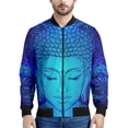 thumbnail image 4 of Chaqueta con estampado 3D de Buda y mandala para hombre y mujer, chaqueta con cremallera, informal, para la calle, para primavera y otoño, 4 of 5