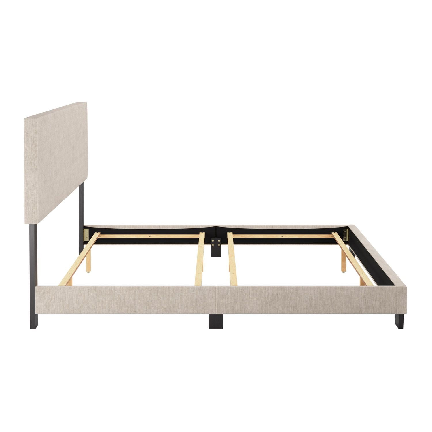 CorLiving Celeste Modern Upholstered Adult King Bed Frame with Headboard, Box Spring Required