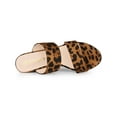 thumbnail image 4 of BLISSFUL STEP Women's Open Toe Chunky High Heel Slide Sandals Leopard 7, 4 of 6