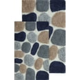 thumbnail image 3 of Chesapeake Pebbles 2 pc Blue Sienna Bath Rug Set (21"x34" & 24"x40"), 3 of 6