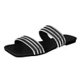 thumbnail image 3 of Juebong Sandals clearance Rhinestone Slide Sandals Women Girls Dressy Low Wedge Sandal Summer Beach Cute Slip on Slippers Boho Glitter Open Toe Flat Sandals, 3 of 5
