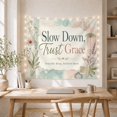 thumbnail image 5 of Slow Down Trust Grace in Aged Paper with Botanicals, Inspirational Watercolor for Mindfulness Lovers, Wall Art Print, Housewarming Gift Tapestry Wall Hanging for Living Room and Bedroom, 5 of 7