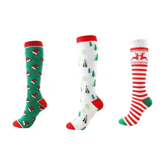 AUQ 3Pair Compression Socks,Nylon Socks for Men,Calcetines Para Mujer