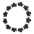 thumbnail image 1 of 12 piezas Mini pinzas de plástico para el cabello, asas de corona, accesorios para el cabello Negro Sunnimix Mini Crown Garras de pelo, 1 of 8