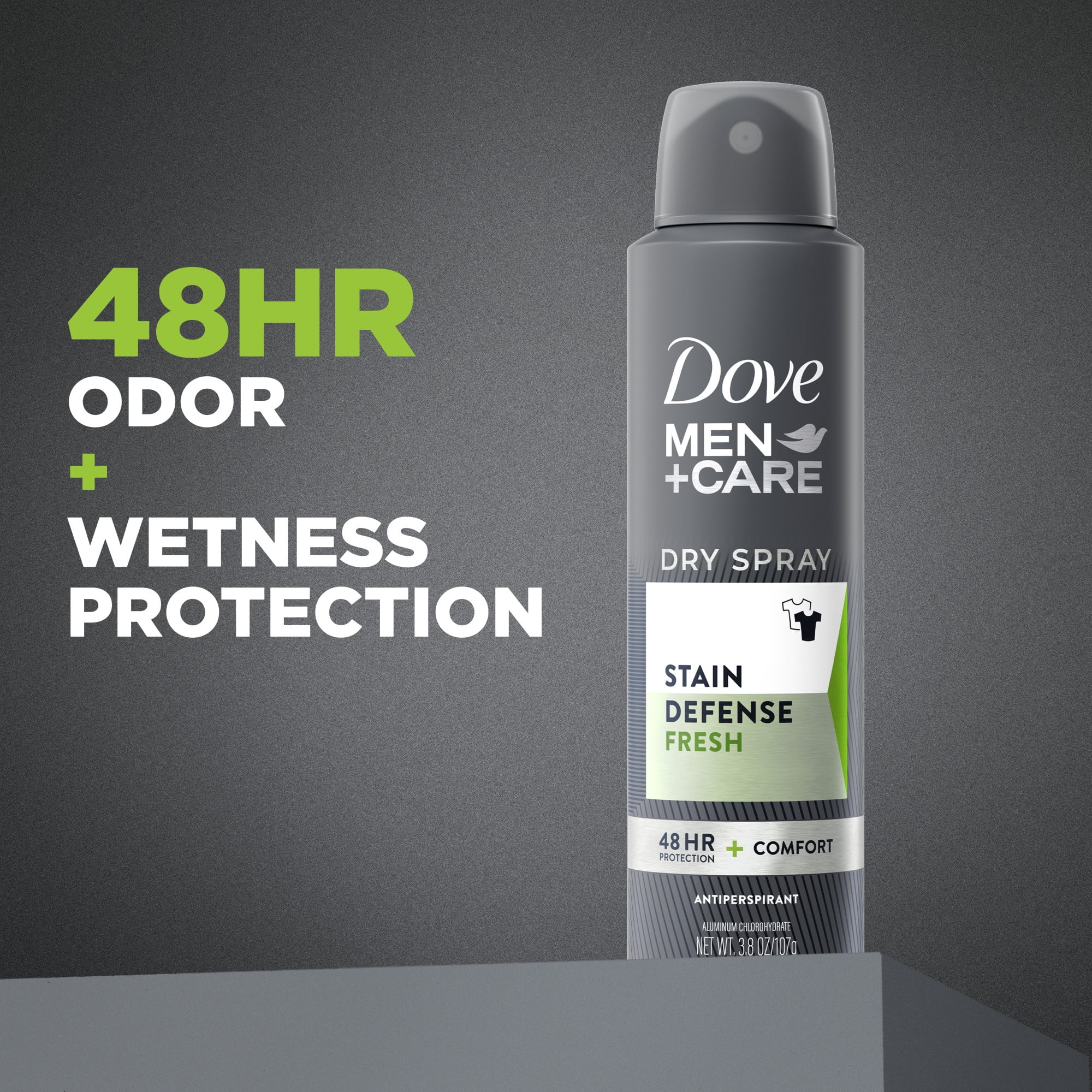 Dove Men+Care Stain Defense Fresh Dry Spray Antiperspirant Deodorant, 3.8 oz