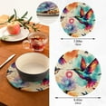 thumbnail image 3 of Humming Birds Tie Dye Pot Holders Trivets Set of 2 Cotton Hot Pads Mats for Hot Dishes Pots Pans Kitchen Cooking 7" 9.5", 3 of 7