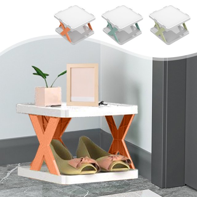 Estantería de estilo escandinavo | Organizador desmontable de varias capas | Estante ajustable DIY para zapatos | Estantería de plástico | Soporte para plantas para sala o baño | 1 pieza