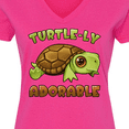 thumbnail image 4 of Inktastic Turtle-ly Adorable Cute Turtle Women's V-Neck T-Shirt, 4 of 5