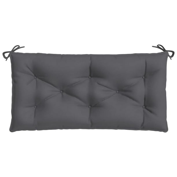 Cojín de banco de exterior Benzara 109x50 cm Oxford gris