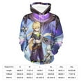 thumbnail image 2 of Genshin Impact Unisex Adult Hoodie Casual Hooded Sweatshirt Pullover Novelty 3D Printed Sweater Jacket XL, 2 of 8