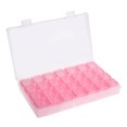 thumbnail image 3 of EeaseCA 28 Compartments Jewelry Box Transparent Nail Art Beads Container Empty Storage Case Holder Manicures Organizer (Pink), 3 of 7