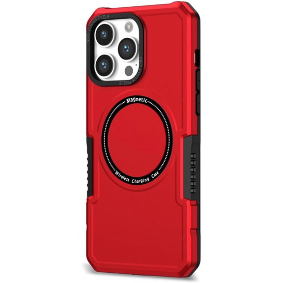 HCTian Shockproof Case for iPhone 16 pro Max /16 Pro/16 Plus/16,Camera Protection Non Slip Case Magnetic Charging Skin-Friendly Touch Phone Cover