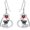 01-Jan-Garnet, variant on Pug Earrings with Heart Birthstone 925 Sterling Silver Dog Earrings Pug Jewelry Gifts for Women Lover
