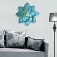 thumbnail image 3 of Decoración hogareña Decoración de pared de metal grande, estilo de arte floral suculento de hierro de 13 "para colgar en interiores y exteriores, hogar, dormitorio, oficina Zhivalor LRWJ741, 3 of 4