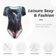 thumbnail image 4 of Balery Urban Mechanical Dragon Body de cuello redondo de manga corta para mujer Tops de manga corta Tops básicos-Medium, 4 of 7