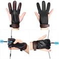 thumbnail image 2 of Archery Glove Shooting Glove Three Finger Protector Guard for Recurve, 2 of 8