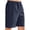 D-Blue, variant on Puztloy Mens Casual Shorts Elastic Waist Ripped Drawstring Shorts Summer Beach Shorts with Pockets, Black