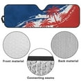 thumbnail image 6 of Uorisanigo Windshield Sun Shade for Jeep Wrangler JL JLU & 2020-2025 Jeep Gladiator, French Flag Color Palm Tree Front Window Shade for 2018-2025 Wrangler JL, Blocks UV Rays Car Sun Visor, 6 of 7
