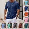 thumbnail image 2 of Kcolen Mens T Shirts Casual Short Sleeve Tees Solid Color Shirts Comfortable Loose Tops Mens Fashion Outfits,Orange, 2 of 6