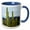 Blue/White, variant on 3drose, Usa, Arizona, Organ Pipe Cactus National Monument. Saguaro Cactus, 11oz Two-tone Red Mug