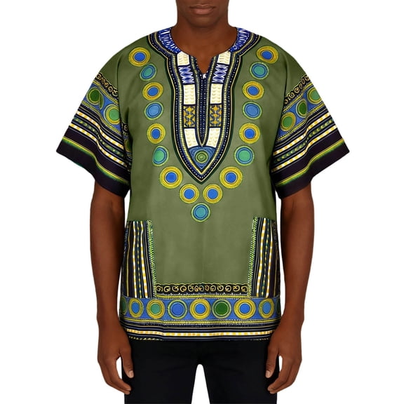 CONZONE Men's African T-Shirts Short Sleeve T Shirts for Men Casual Crew Neck Traditional Graphic Lightweight Tees Soft Cozy Athletic Tops