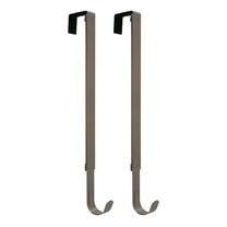 Haute Decor Adapt™ Adjustable Length Wreath Hanger - 2 Pack - Brushed Nickel