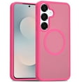 thumbnail image 3 of For Samsung s25 FE [Magnetic Circle] Smooth Safe Matte Feel Hybrid Case - Hot Pink, 3 of 3
