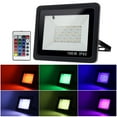 thumbnail image 1 of DYNWAVECA RGB Flood Light, Color Changing LED Flood Light with Remote, IP65 Waterproof Outdooor Floodlight for Stage, Party, Landscape, Garden - 100W, 1 of 5