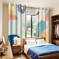 thumbnail image 3 of Abstract Cartoon Floral Printed Pattern Colorful Curtains Blackout Thermal Insulated Grommet Window Drapes For Girls Bedroom Living Room Decoration 42"W x 84"L (Pack of 2), 3 of 6