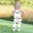 thumbnail image 5 of ITSAME Toddler Girls Jumpsuit, Spaghetti Strap Loose Fit Easter Bunny Print Holiday Casual Fashion Romper White 3T, 5 of 7