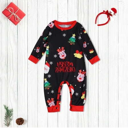 

Matching Family Pajamas Sets Christmas Tree And Santa Print Top And Plaid Pants Sleepwear For Baby