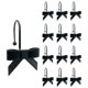 thumbnail image 1 of 12 Ganchos Decorativos Para Cortina De Ducha, Ganchos De Cortina Con Nudo De Lazo, Anillos De Ducha Para Baño, Habitación De Bebé, Decoración Artística (Nudo De Lazo) (Negro), 1 of 5