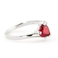 thumbnail image 3 of Galaxy Gold 1 ct 14k Solid White Gold Solitaire Heart-Shaped Ruby Ring - Size 5.5, 3 of 3