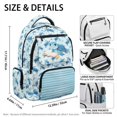 thumbnail image 5 of Xixirimido Blue Sea Turtles Starfish Print Kids School Backpack, 17" Large Capacity Bookbag, Multi Pockets School Bag for Boys Girls Teens Preschool Elementary Middle High School, 5 of 8