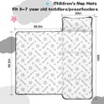 thumbnail image 5 of Baseballs and Bats White Pattern Teens Toddler Nap Mat with Pillow, Sleeping Mat Bag for Preschool Daycare 50"x20", 5 of 6