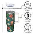 thumbnail image 3 of 30oz Holiday Tumbler with Lid and Straw, Stainless Steel Cup with Handle Reindeer Travel Coffee Mug, Christmas Gifts for Women Men, 3 of 5