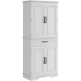 thumbnail image 2 of 72" Tall Kitchen Pantry,Farmhouse Storage Cabinet with Adjustable Shelves&Door Shelves,Wood Cupboard with 1 Drawerfor Kitchen Dining Room, 2 of 7