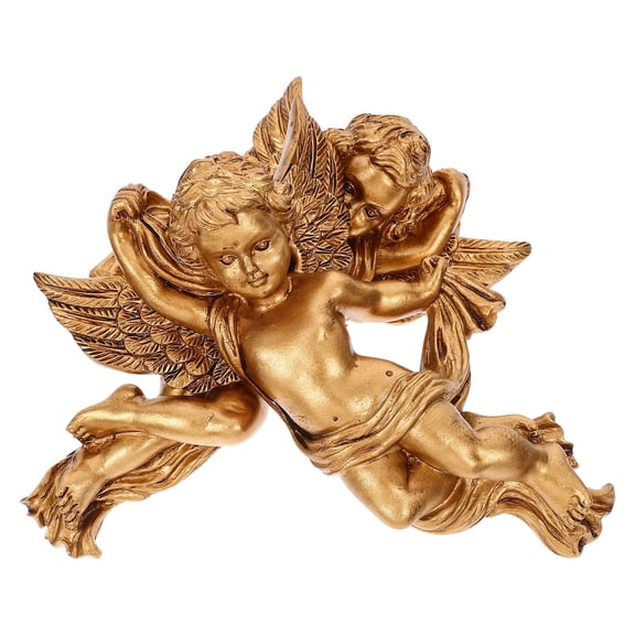 LOLIPPYY 2Pcs Resin Wall Sculpture Angel Shape for Wall Decor Homeowners 11.8x3.1x1.6in
