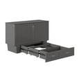 thumbnail image 4 of AFI Marina Queen Solid Wood Murphy Bed Chest with Drawer & Charger, Grey, 4 of 8