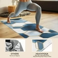 thumbnail image 4 of Blue White Gold Hexagon Marble Pattern Hot Yoga Mat Towel Non Slip for Hot Yoga - Quick-Drying Yoga Mat Cover with 4 Corner Pockets with Travel Bag - Hot Yoga Towel Non Slip 70"x26", 4 of 6