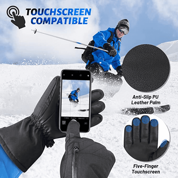 Touchscreen top ski gloves