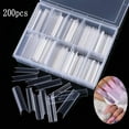 thumbnail image 1 of HLONK 50% off 200 Ct XXL Long Straight Square Shape Tips for Acrylic False Nail with Box (Clear), 1 of 5
