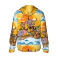 thumbnail image 3 of Uemuo Animals on Noah's Ark1 Pattern Women's Full Zip UPF 50+ Sun Protection Hoodie Jacket Long Sleeve Sun Shirt Hiking Outdoor Performance with Pockets-Large, 3 of 9