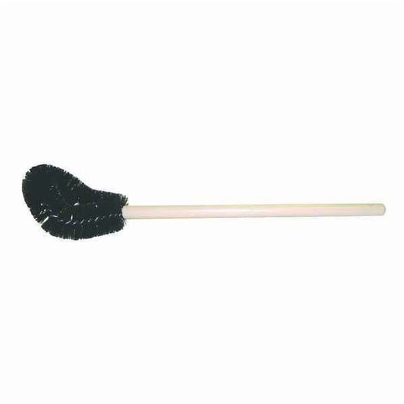 2 PK ToughGuy 5 3/4 in W Toilet Brush, Medium, 19 in L Handle, 2 in L Brush, Black, Wood, 21 in L Overall