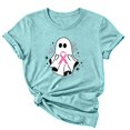 thumbnail image 5 of IMENGL Tops for Women Short Sleeve Casual Neck Printed Graphic Tee Daily Outfits Loose Basic Women's Short Sleeve T Shirts,M-XXXL, 5 of 6