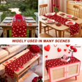thumbnail image 6 of Valentine''s Day Table Runner Love Heart Table Runners Romantic Red Black Cotton Linen Dresser Scarf Kitchen Dining Table Decor for Valentines Wedding Party Anniversary Decor 13.8x71 Inch, 6 of 8